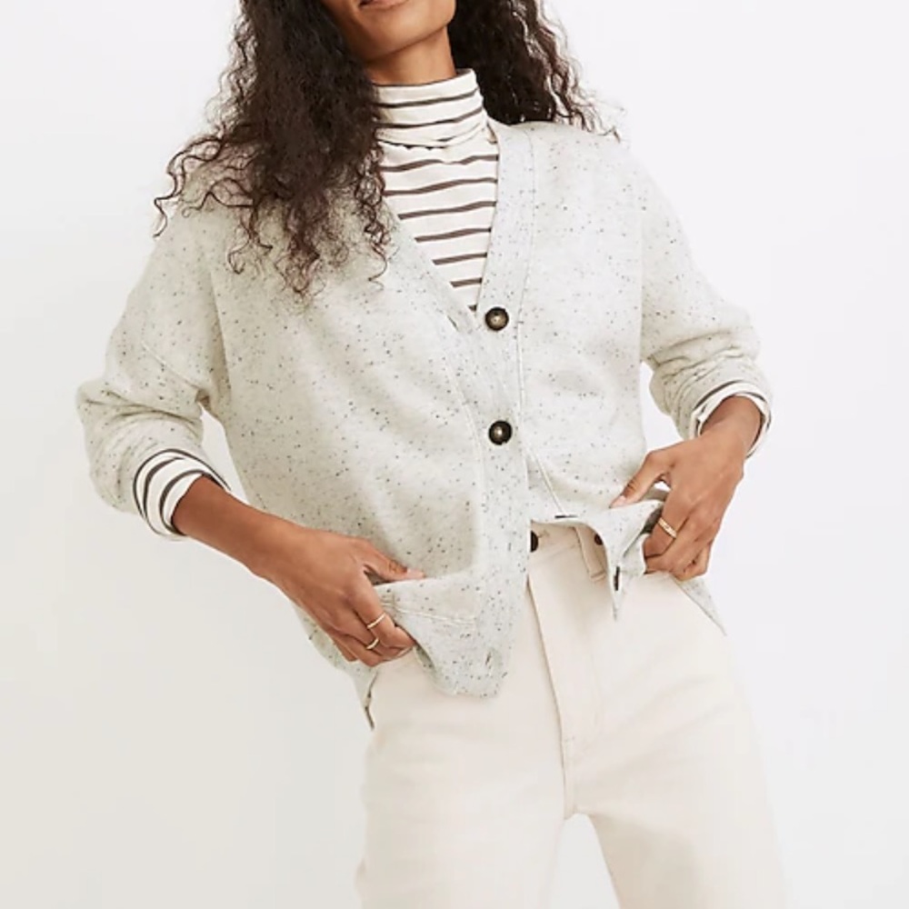 MADEWELL DONEGAL FLECKED CARDIGAN SZ S NWOT